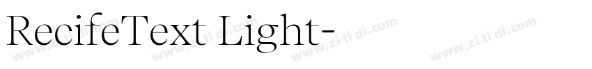 RecifeText Light字体转换